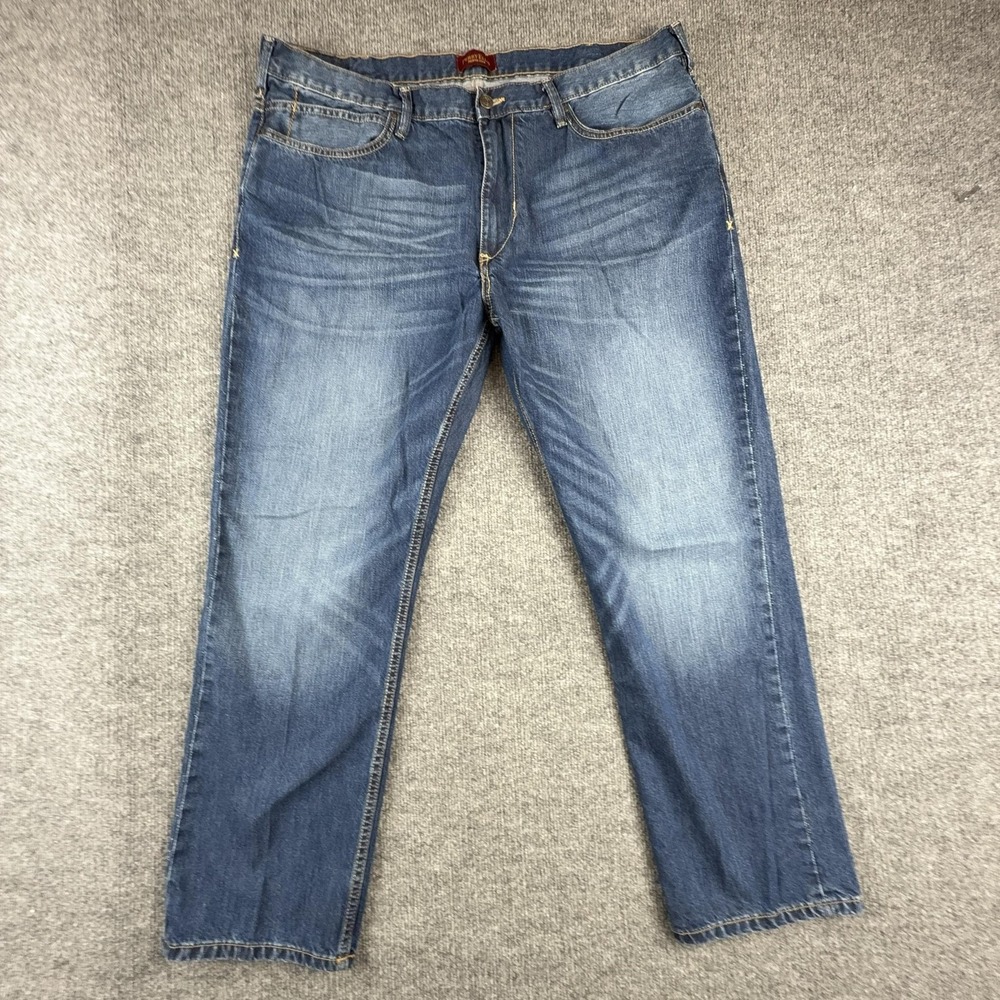 Perry Ellis Premium Denim Jeans Mens 40x30 Blue Regular Fit Straight Leg Denim